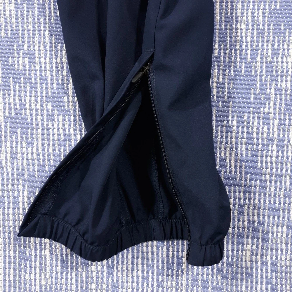 Nike Track Pants Mens Medium Dri-Fit Blue Elastic Waist Athletic Zippered Cuff